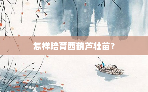 怎样培育西葫芦壮苗？