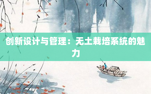 创新设计与管理：无土栽培系统的魅力